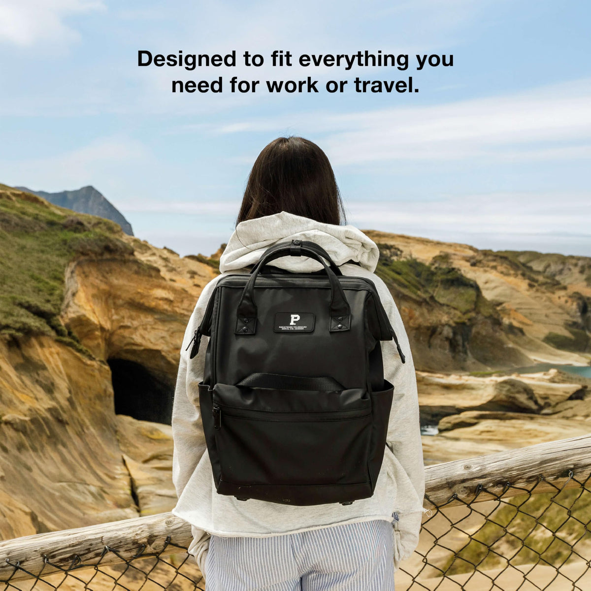 Portland Gear Cascade Standard Backpack, 21L, Black Weatherproof Construction, Perfect for Daily Use and Travel, Padded Laptop Sleeve and Adjustable Straps