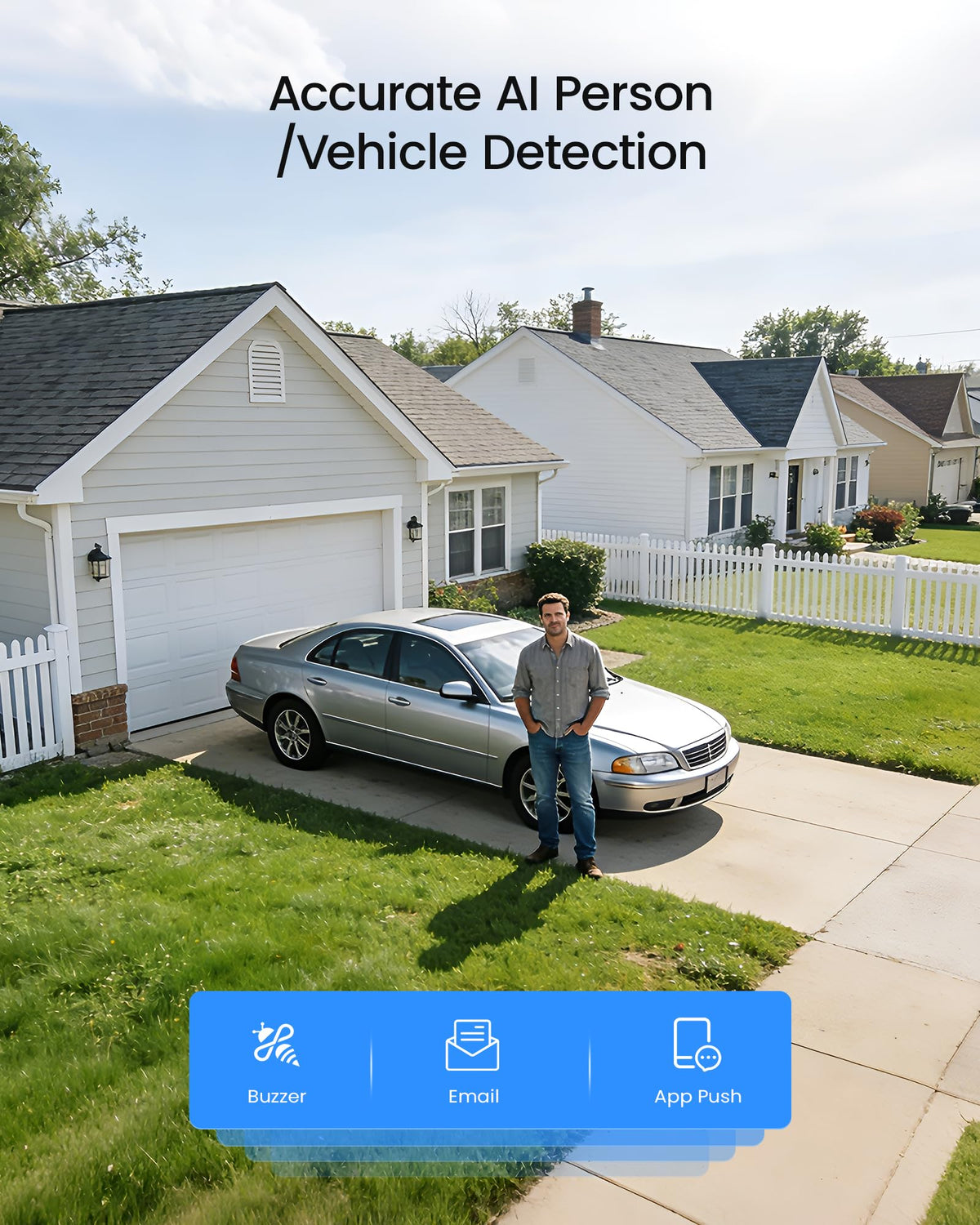 ZOSI 3K Lite Wired Security Camera System, 4 X 2MP Dome Cameras, 500GB HDD AI Human/Vehicle Detection, 5MP Lite H.265+ 8 Channel Surveillance DVR, IP66 CCTV Camera, 80ft Night Vision, Remote Access