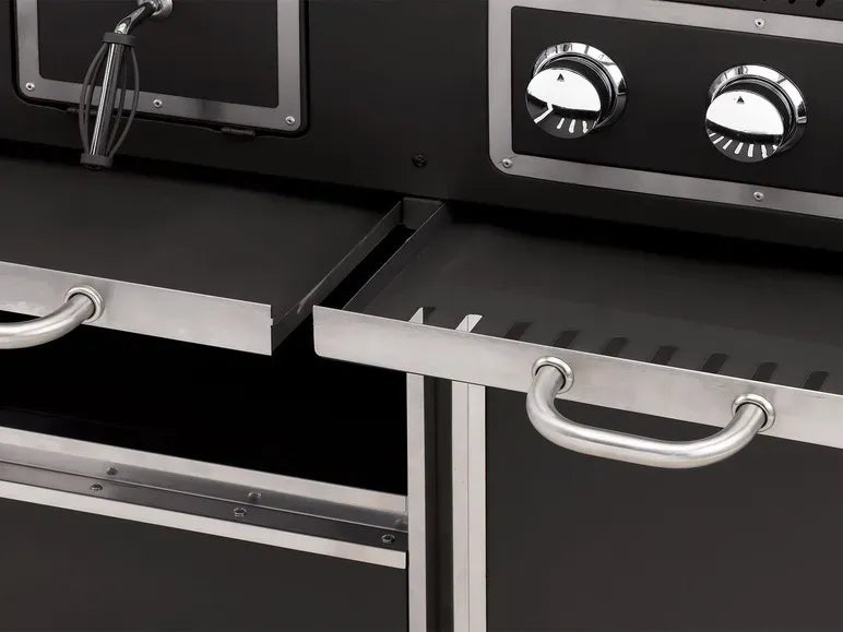 2026 tepro coal-gas grill “Toronto Kombi”, 8.7 kW power, 3 stainless steel burners, 2 shelfs
