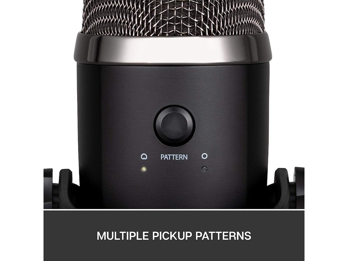 Blue Yeti Nano Premium USB Microphone for PC, Mac, Gaming, Recording, Streaming, Podcasting, Condenser Mic with Blue VO!CE Effects, Cardioid and Omni, No-Latency Monitoring - Blackout