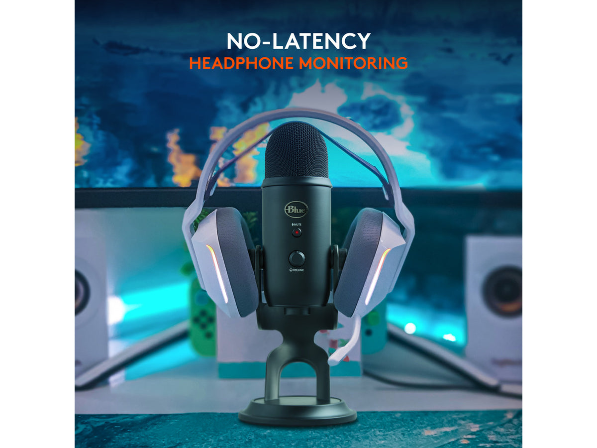 Logitech Blue Yeti USB Microphone, Multi-Pattern Condenser Mic, Plug & Play, Streaming, Podcasting & Recording