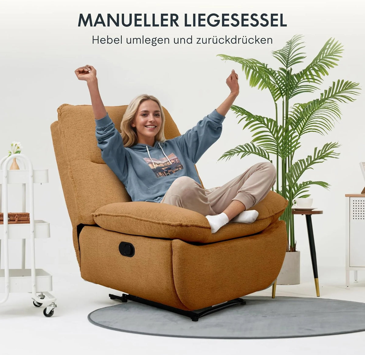 2026 FLEXISPOT XC6 reclining armchair, swinging sofa, TV chair with adjustable backrest, reclining armchair for bedroom, livi