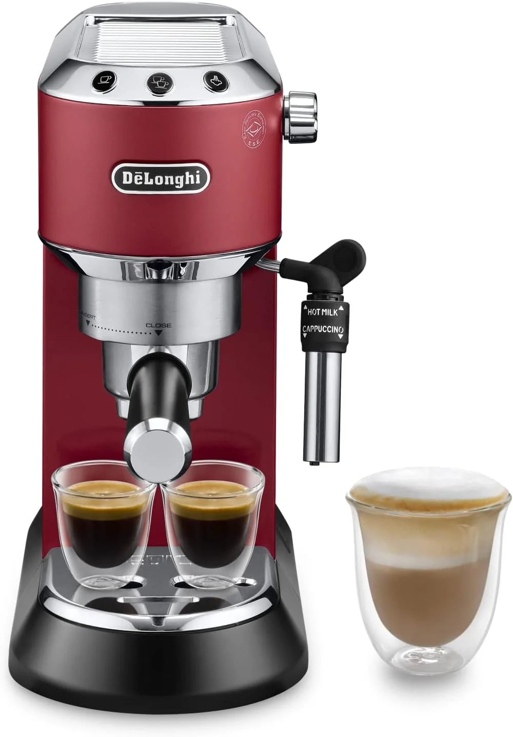 2026 De'Longhi Dedica – Stainless steel pump coffee maker for ground or individual coffee, espresso and cappuccino, 1.3 litre