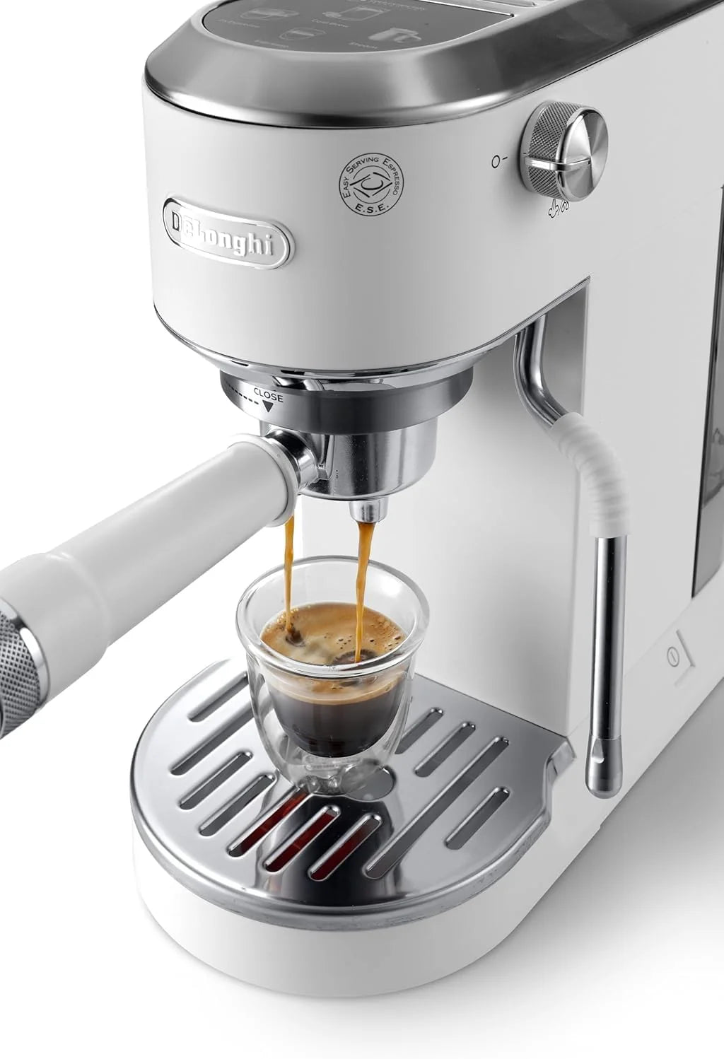 2026 De'Longhi Dedica – Stainless steel pump coffee maker for ground or individual coffee, espresso and cappuccino, 1.3 litre