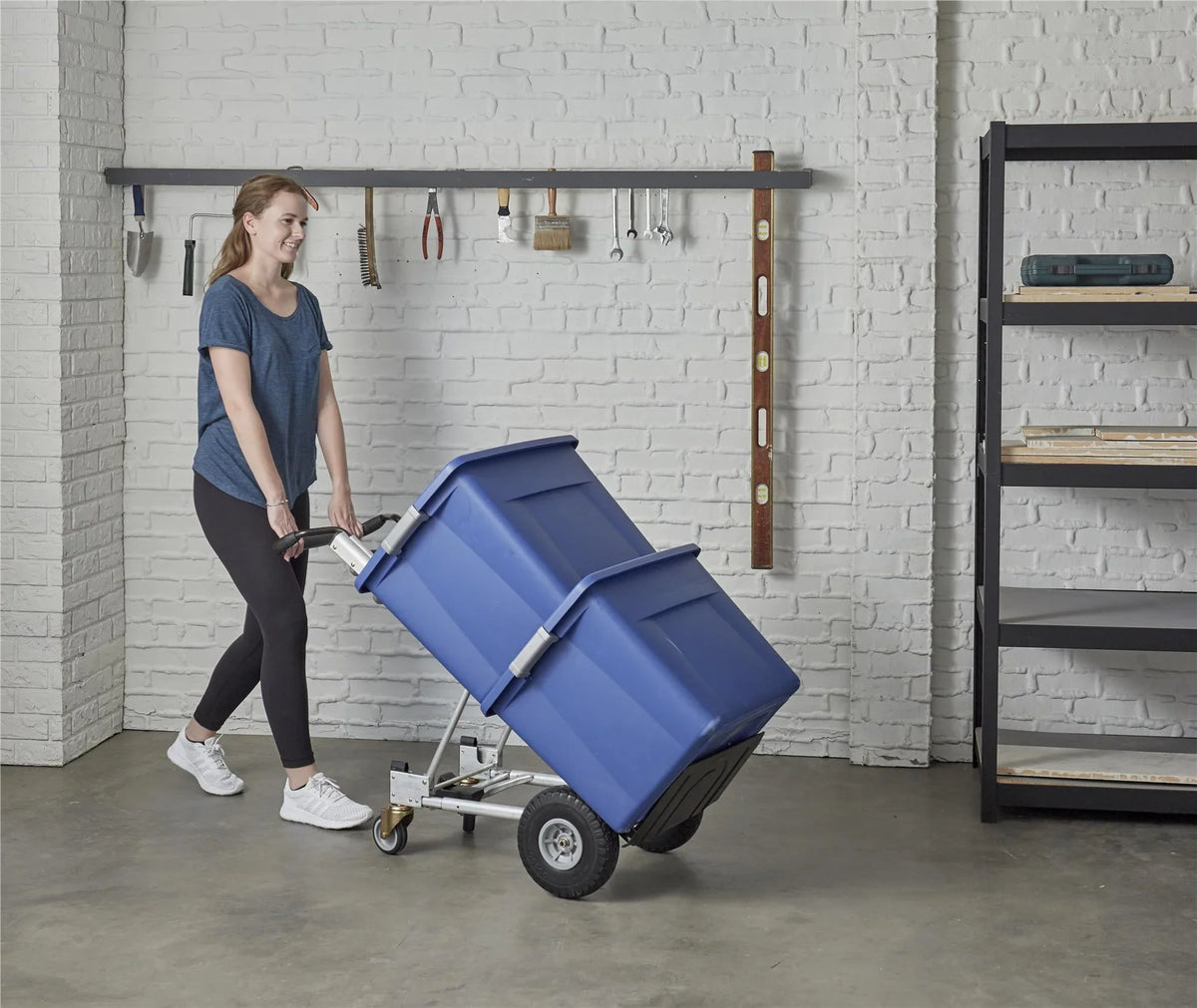 2026 4-in-1 Folding Utility Cart with Puncture-Proof Wheels