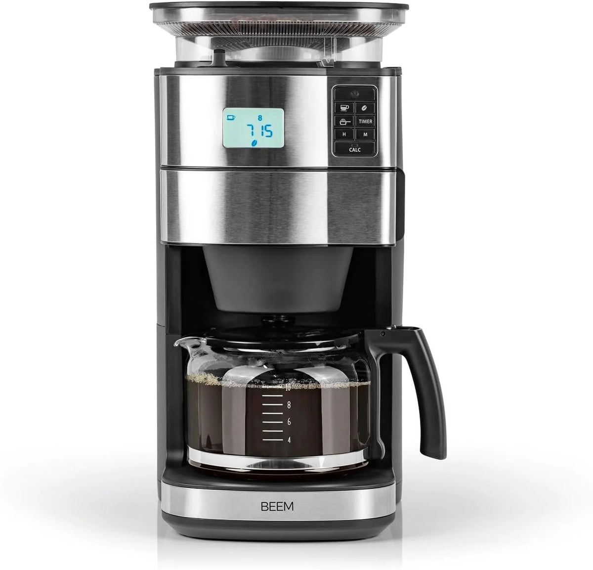 2026 BEEM FRESH-AROMA-PERFECT II filter coffee machine with grinder - Thermo | Stainless steel | Thermopot | 24h timer | 1000