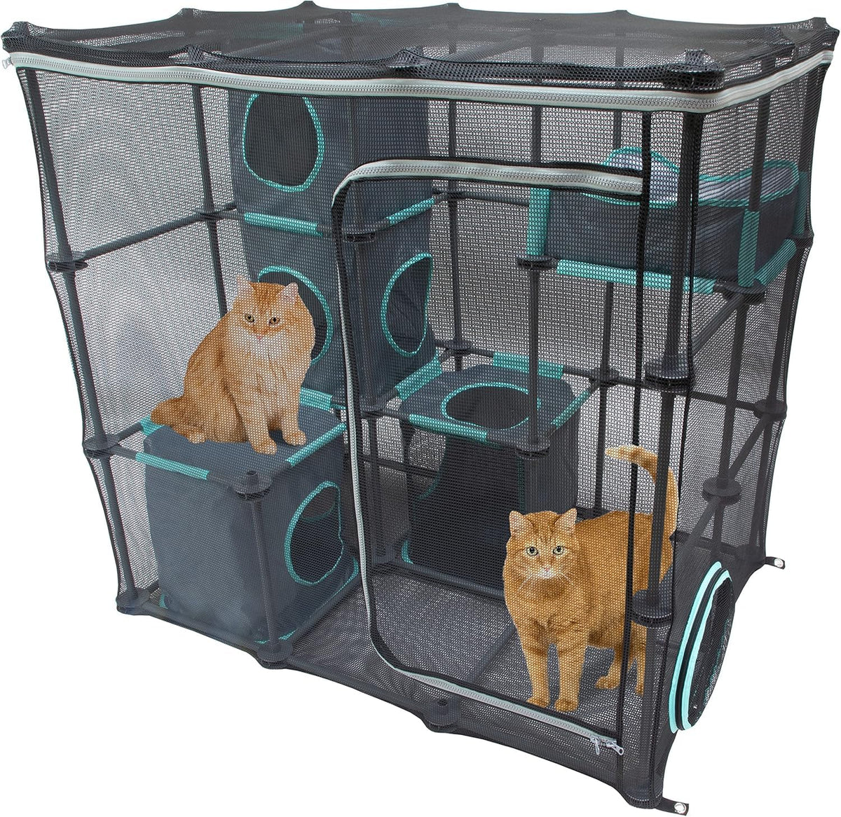 Kitty City Outdoor Catio Furniture & Play Kits for Cats - Outdoor Mega Kit, Exterior Cat Enclosure & Playpen, Catio for Enclosed Outside or Indoor Exploring, Kitten Exercise Pen or Kennel, Kitty Tent