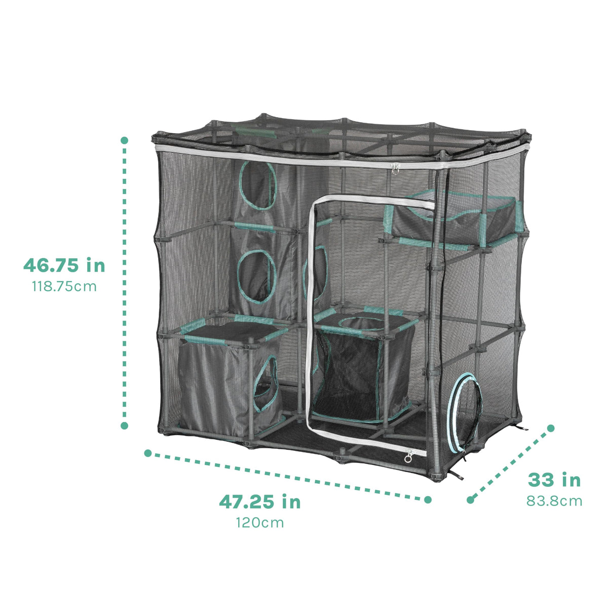 Kitty City Outdoor Catio Furniture & Play Kits for Cats - Outdoor Mega Kit, Exterior Cat Enclosure & Playpen, Catio for Enclosed Outside or Indoor Exploring, Kitten Exercise Pen or Kennel, Kitty Tent