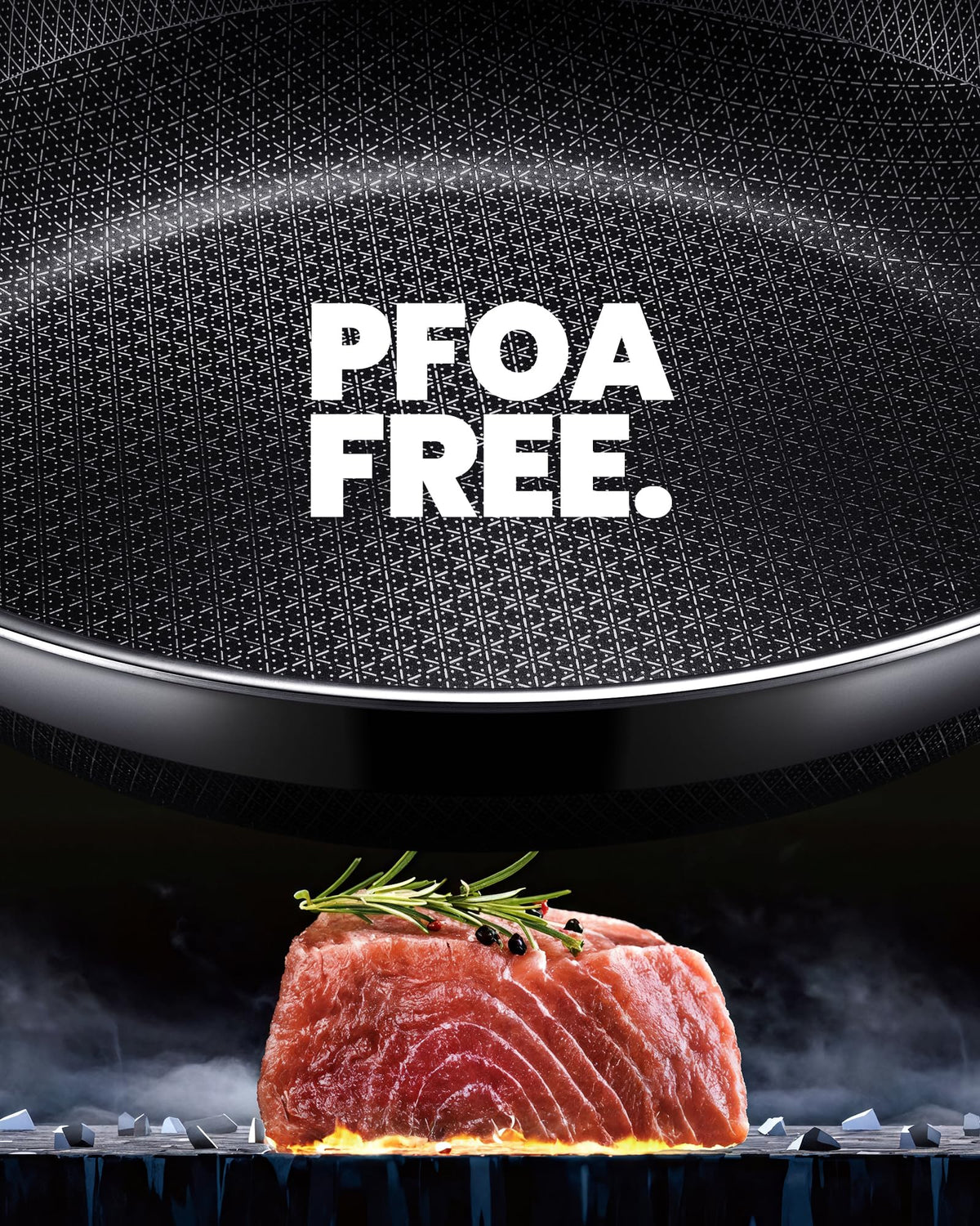 Non Stick Frying Pans set, 8+10+12 inch Upgrade Baking Pan Set with Lids Hybrid Stainless Steel,Dishwasher, PFOA Free Cookware, Induction Compatible Cooking Commercial Baking Pan, Oven-Safe