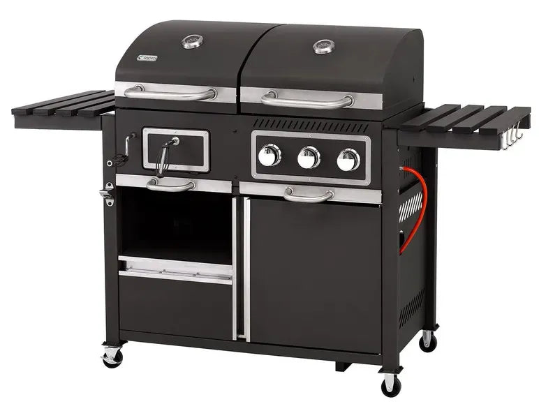 2026 tepro coal-gas grill “Toronto Kombi”, 8.7 kW power, 3 stainless steel burners, 2 shelfs