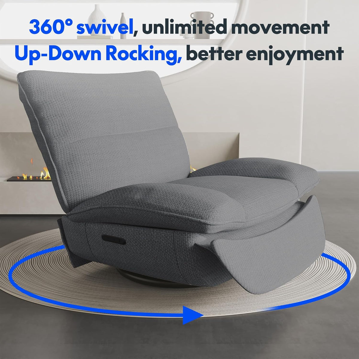2026 FLEXISPOT XC6 reclining armchair, swinging sofa, TV chair with adjustable backrest, reclining armchair for bedroom, livi
