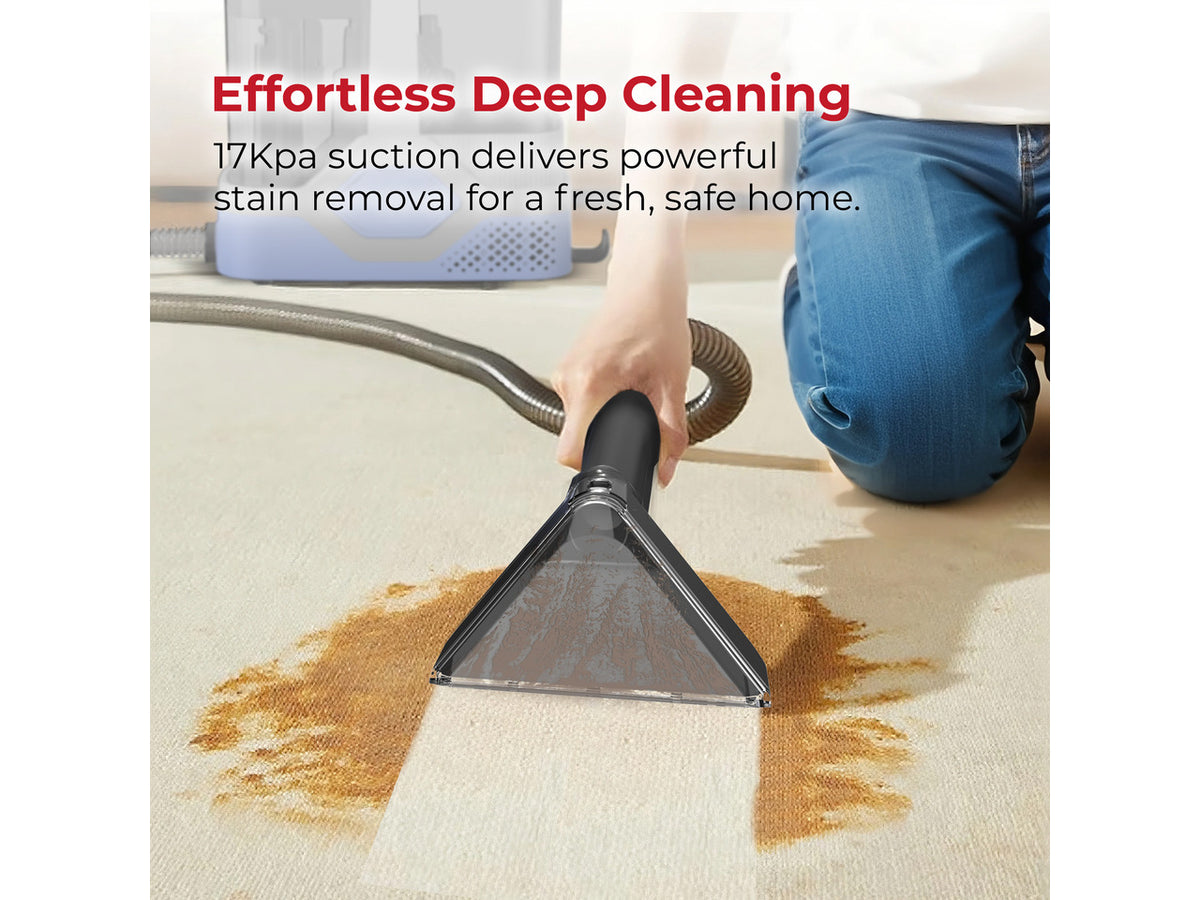 Rosewill Multi-Purpose Portable Carpet and Upholstery Cleaner with 74.4 oz Large Water Tank, Self Cleaning, Powerful Suction 17 KPa Spot Cleaner, 600W Motor, 4 Tools for Pets, Car, Couch and Stairs