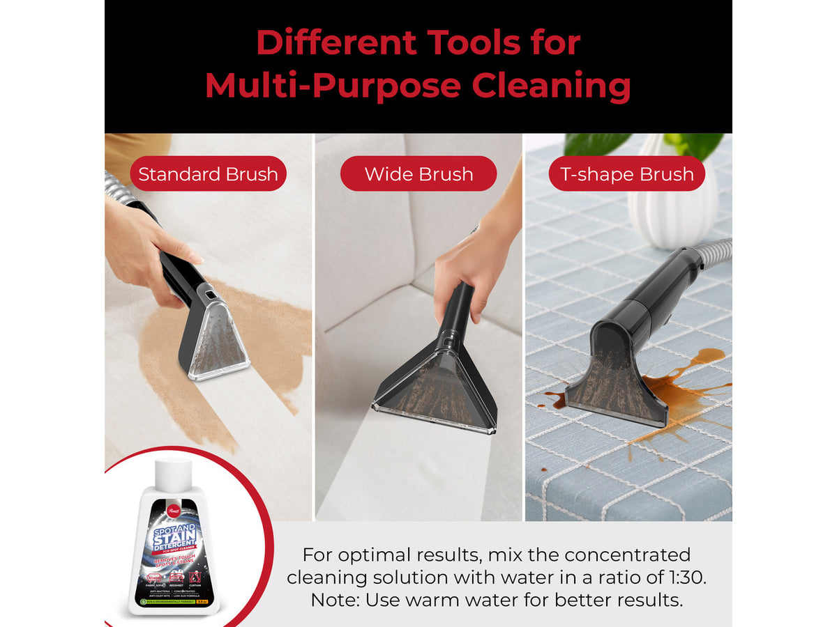 Rosewill Multi-Purpose Portable Carpet and Upholstery Cleaner with 74.4 oz Large Water Tank, Self Cleaning, Powerful Suction 17 KPa Spot Cleaner, 600W Motor, 4 Tools for Pets, Car, Couch and Stairs