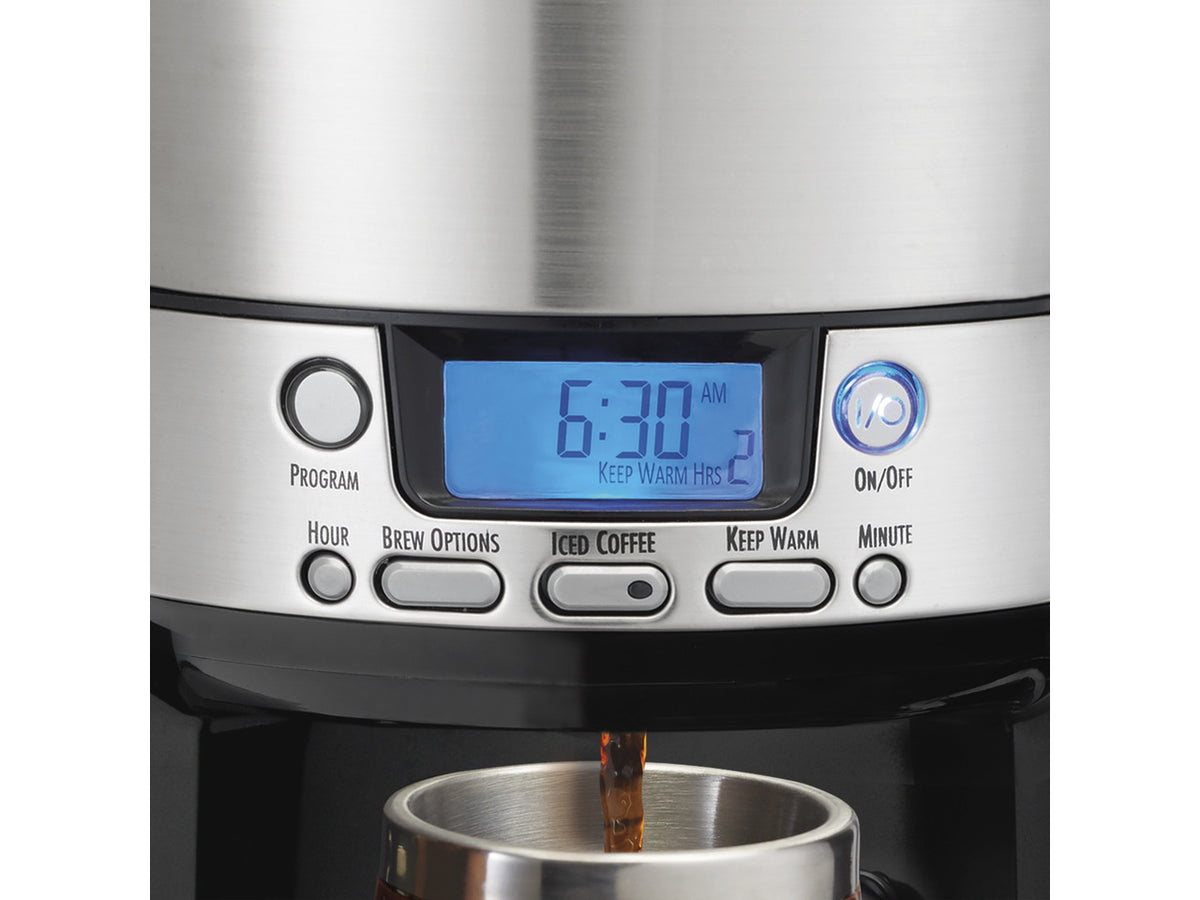 Hamilton Beach 47900 Black Brew Station 12-Cup Dispensing Programmable Coffeemaker with Removable Water Reservoir