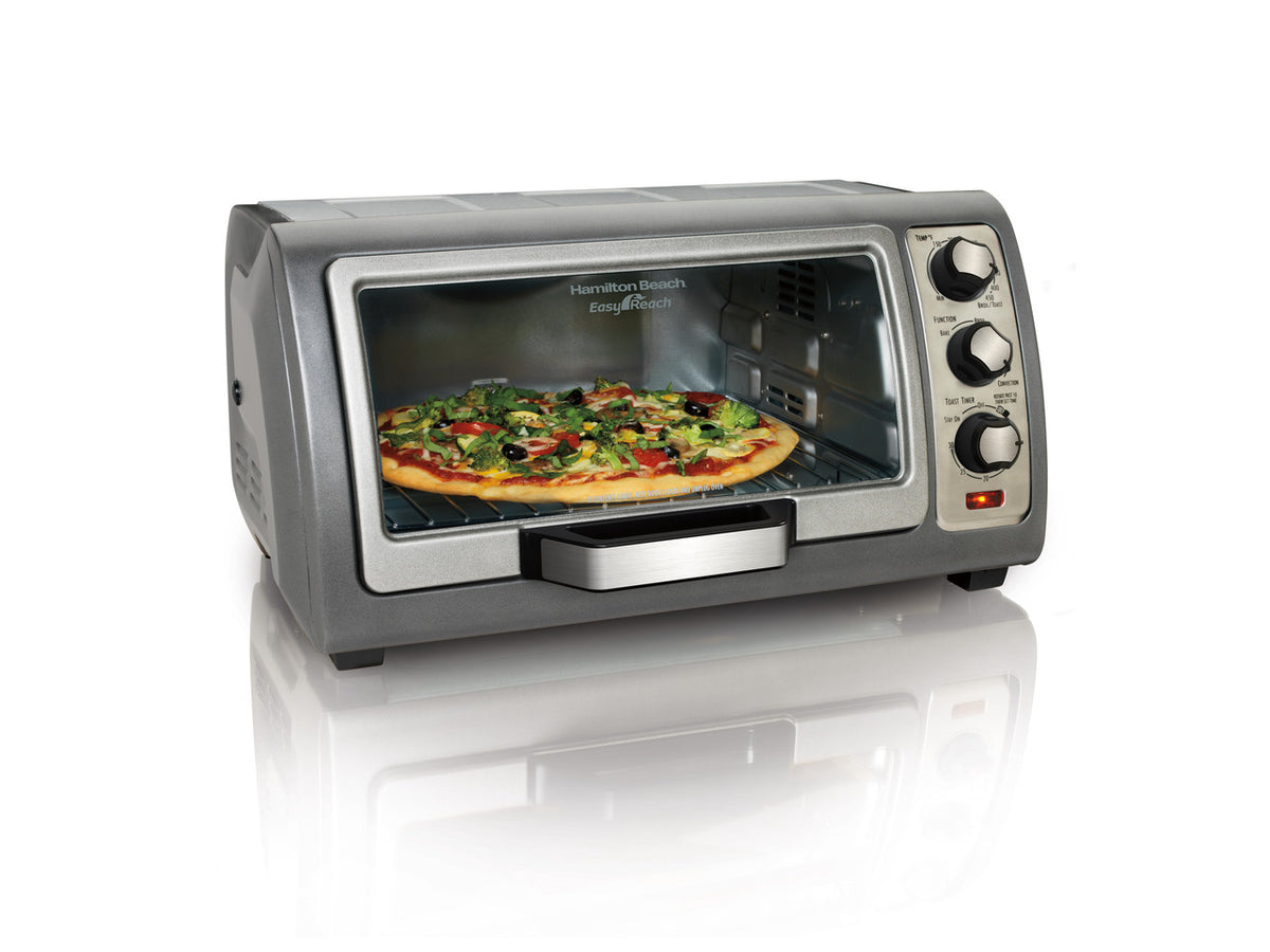 Hamilton Beach 31126 Easy-Reach 6 Slice Toaster Oven Broiler with Convection