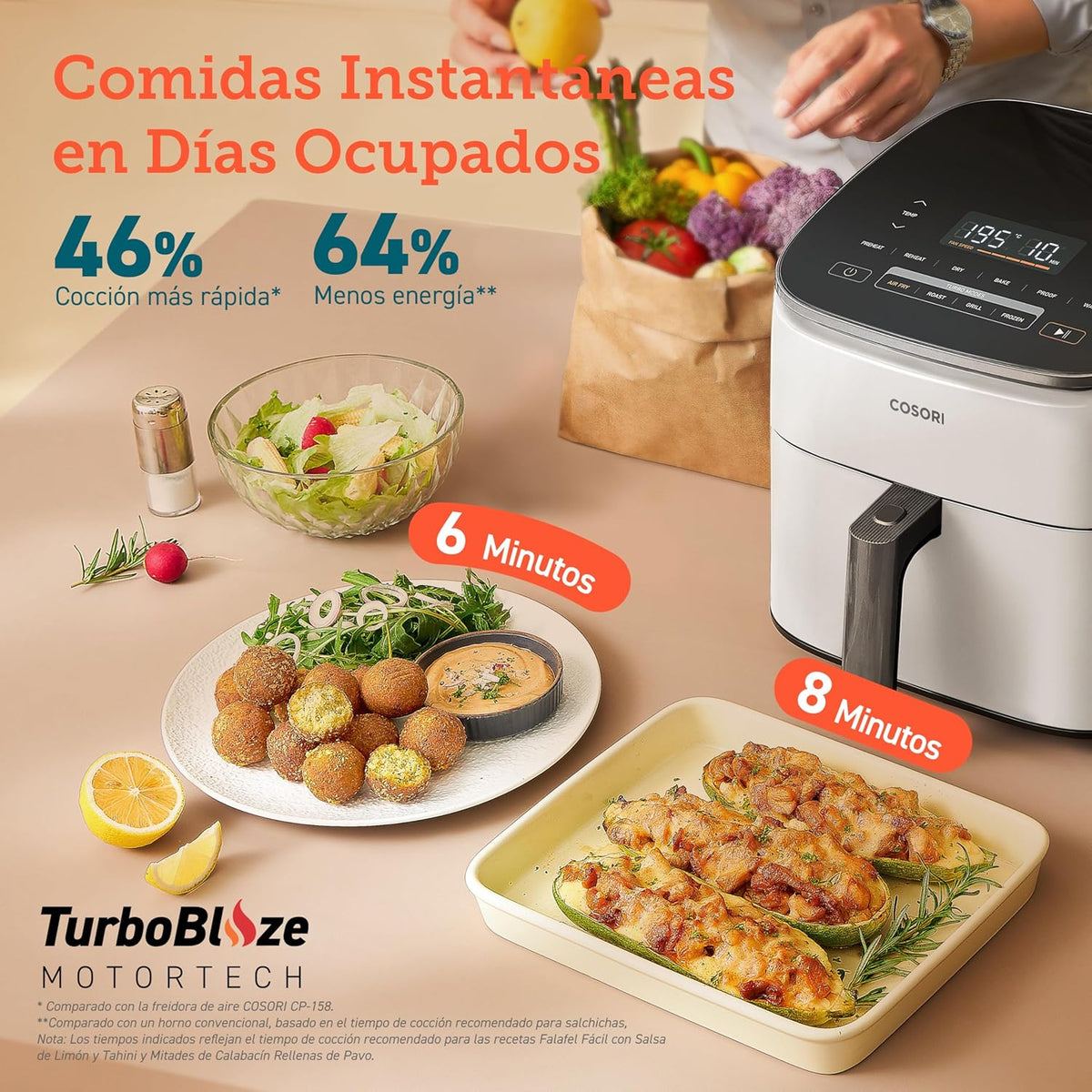 2026 Cosori Turbo Blaze 6L Air Fryer, 30°C–230°C, 27 dB