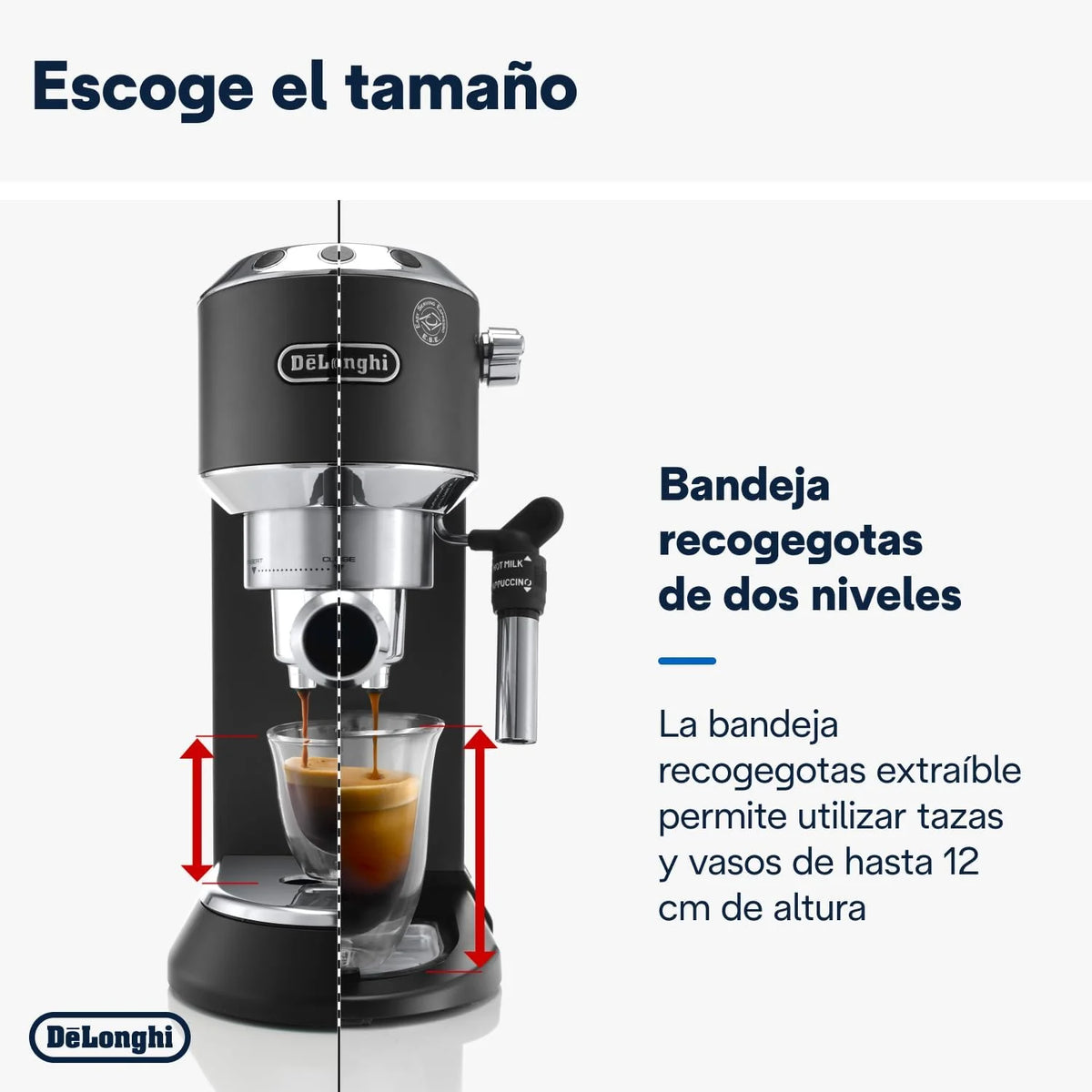 2026 De'Longhi Dedica – Stainless steel pump coffee maker for ground or individual coffee, espresso and cappuccino, 1.3 litre