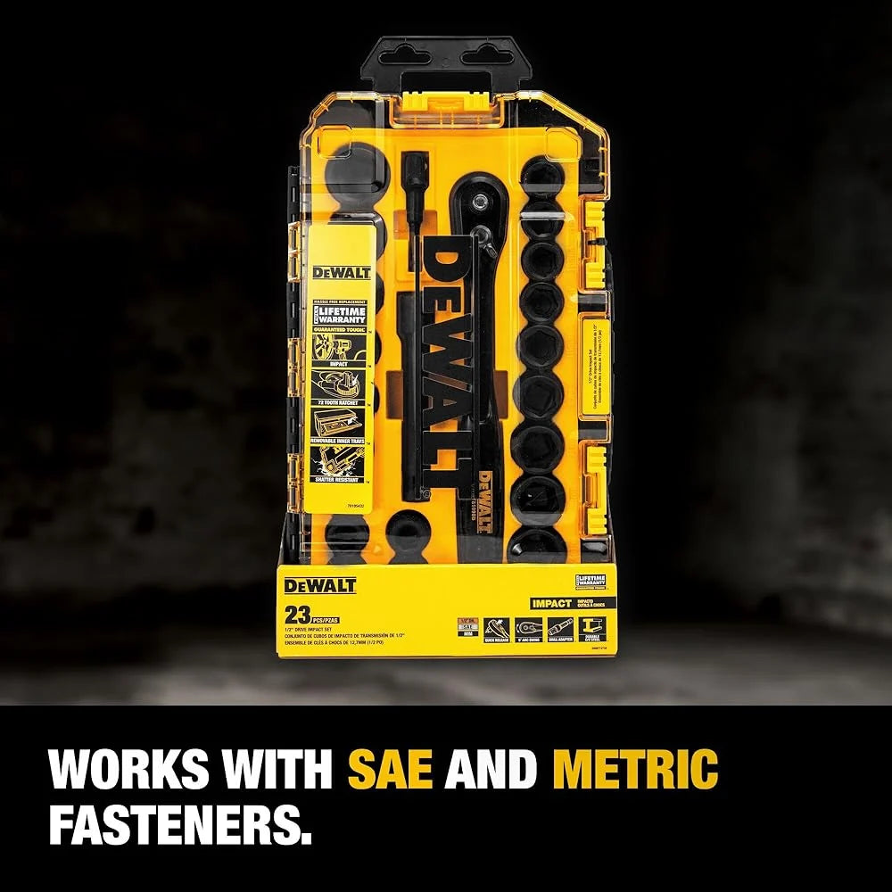 2026 DEWALT DWMT74739 Box with 1/2" impact socket 23 pieces : DIY