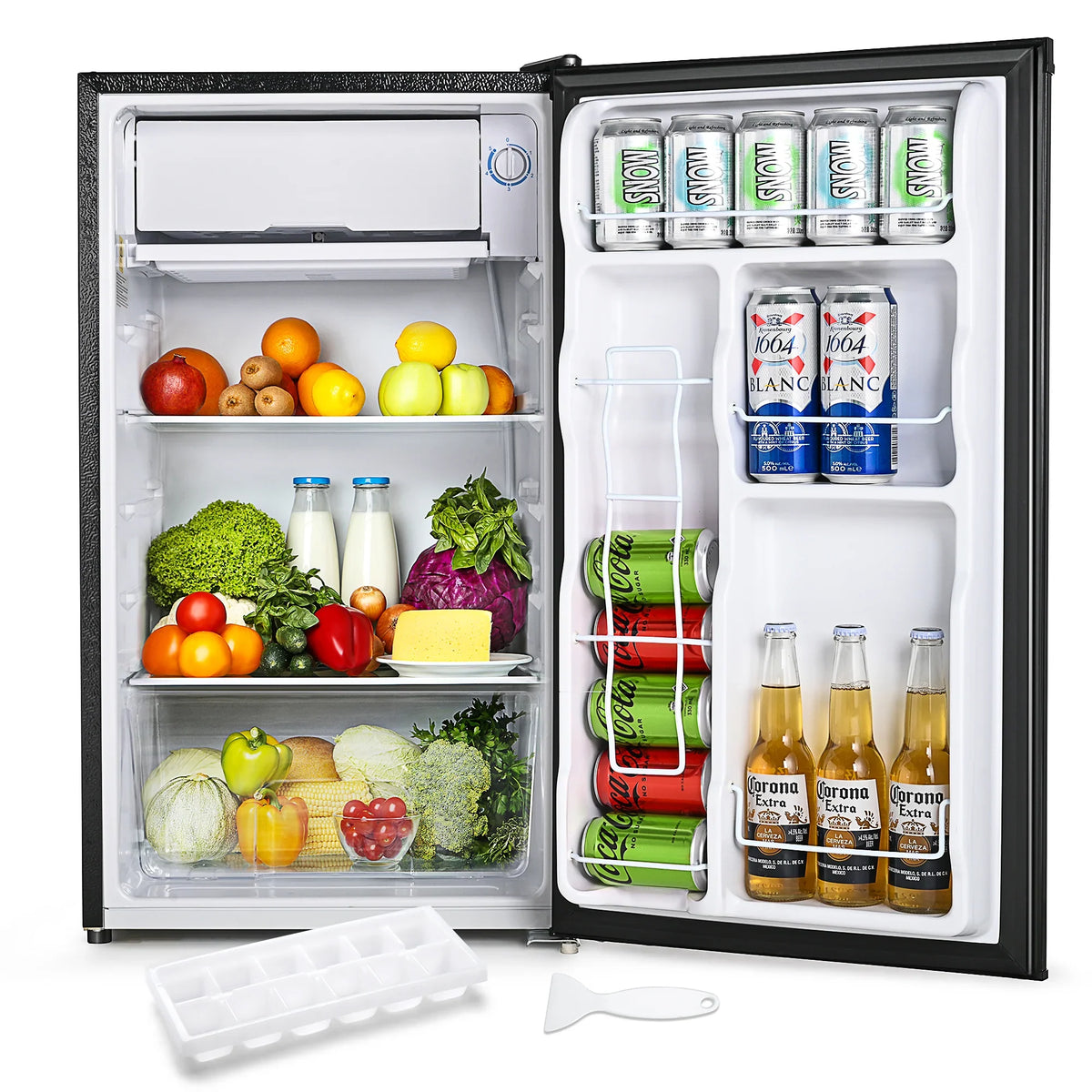 2026 EUHOMY 2025 mini-fridge with compact freezer. Single door