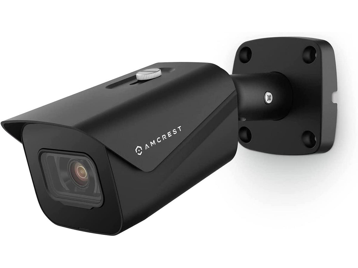 Amcrest UltraHD 4K (8MP) Outdoor Bullet Security IP POE Camera, 98ft NightVision, 2.8mm Lens, IP67 Weatherproof, 256GB MicroSD Recording, Black (IP8M-2496EB-V2)