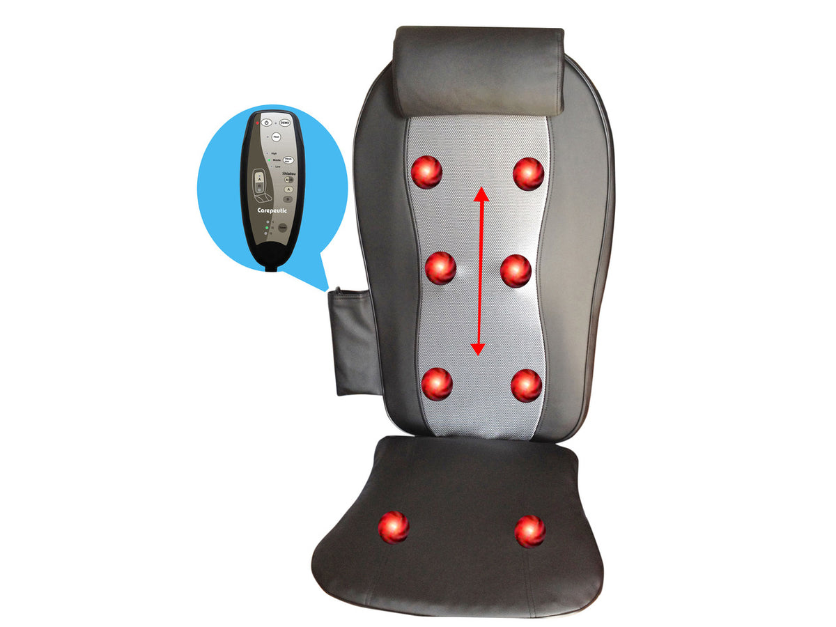 Carepeutic KH261A Deluxe Shiatsu and Swing Back Massager with Heated Therapy and Vibration Massage Cushion