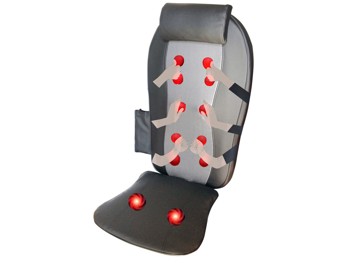 Carepeutic KH261A Deluxe Shiatsu and Swing Back Massager with Heated Therapy and Vibration Massage Cushion