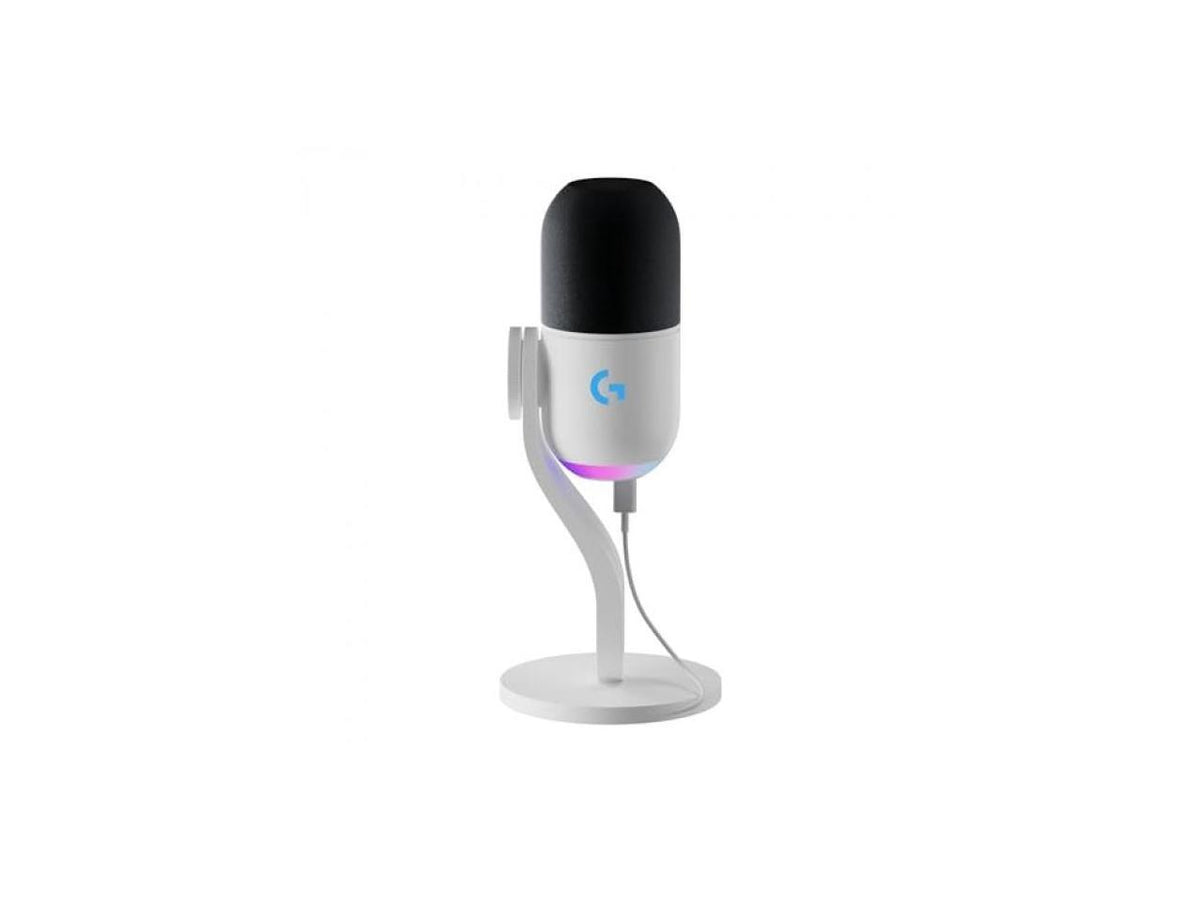 Logitech G Yeti GX Dynamic RGB Gaming Microphone with LIGHTSYNC, USB Mic for Streaming, Supercardioid, USB Plug and Play for PC/Mac - Off White