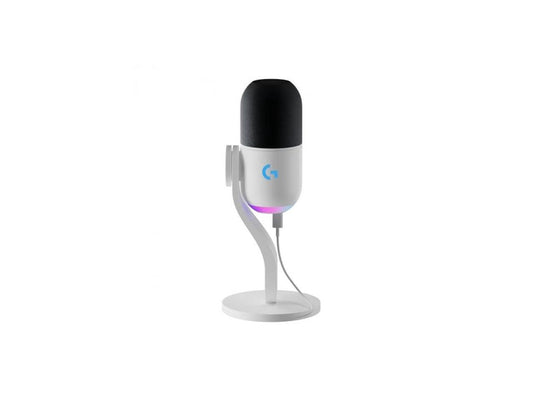 Logitech G Yeti GX Dynamic RGB Gaming Microphone with LIGHTSYNC, USB Mic for Streaming, Supercardioid, USB Plug and Play for PC/Mac - Off White