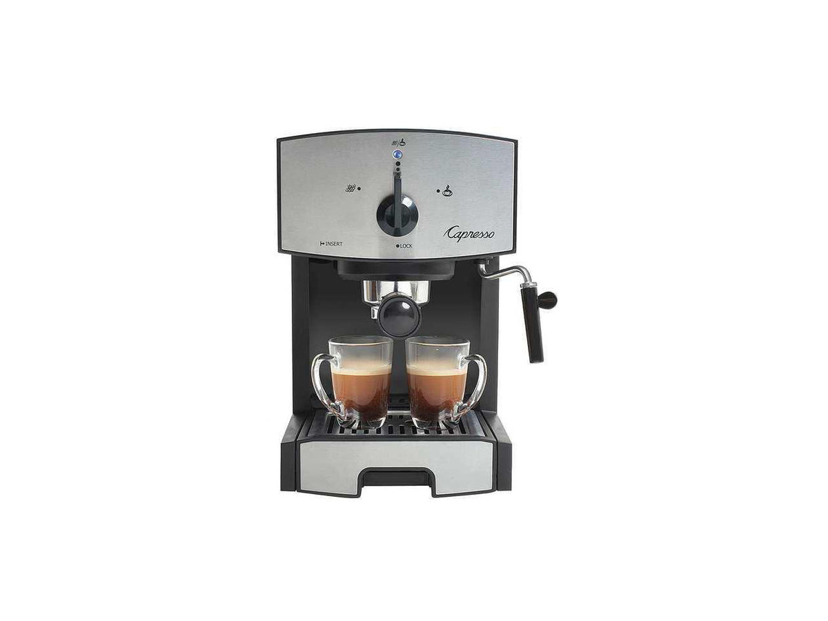 CAPRESSO 117.05 Black/Silver Dual Drip 42 oz. Espresso Machine