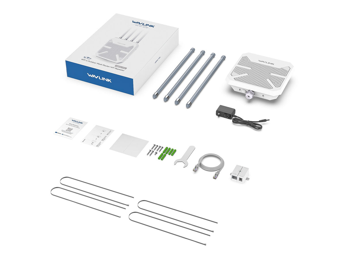 Wavlink AX1800 Outdoor WiFi Range Extender Dual Band WiFi Repeater Long Range Weatherproof Outdoor WiFi Signal Booster Access Point | Mesh with POE and IP67, Gigabit Port, Seamless Roaming & MU-MIMO