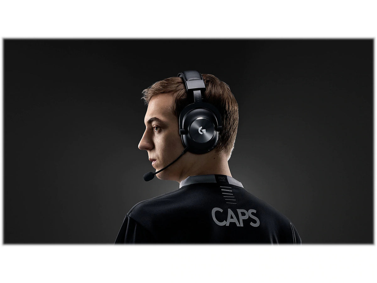 Logitech G PRO X Wireless LIGHTSPEED Gaming Headset with Blue VO!CE Mic Filter Tech, 50 mm PRO-G Drivers, and DTS Headphone:X 2.0 Surround Sound, 20+ Hour Battery Life - Black