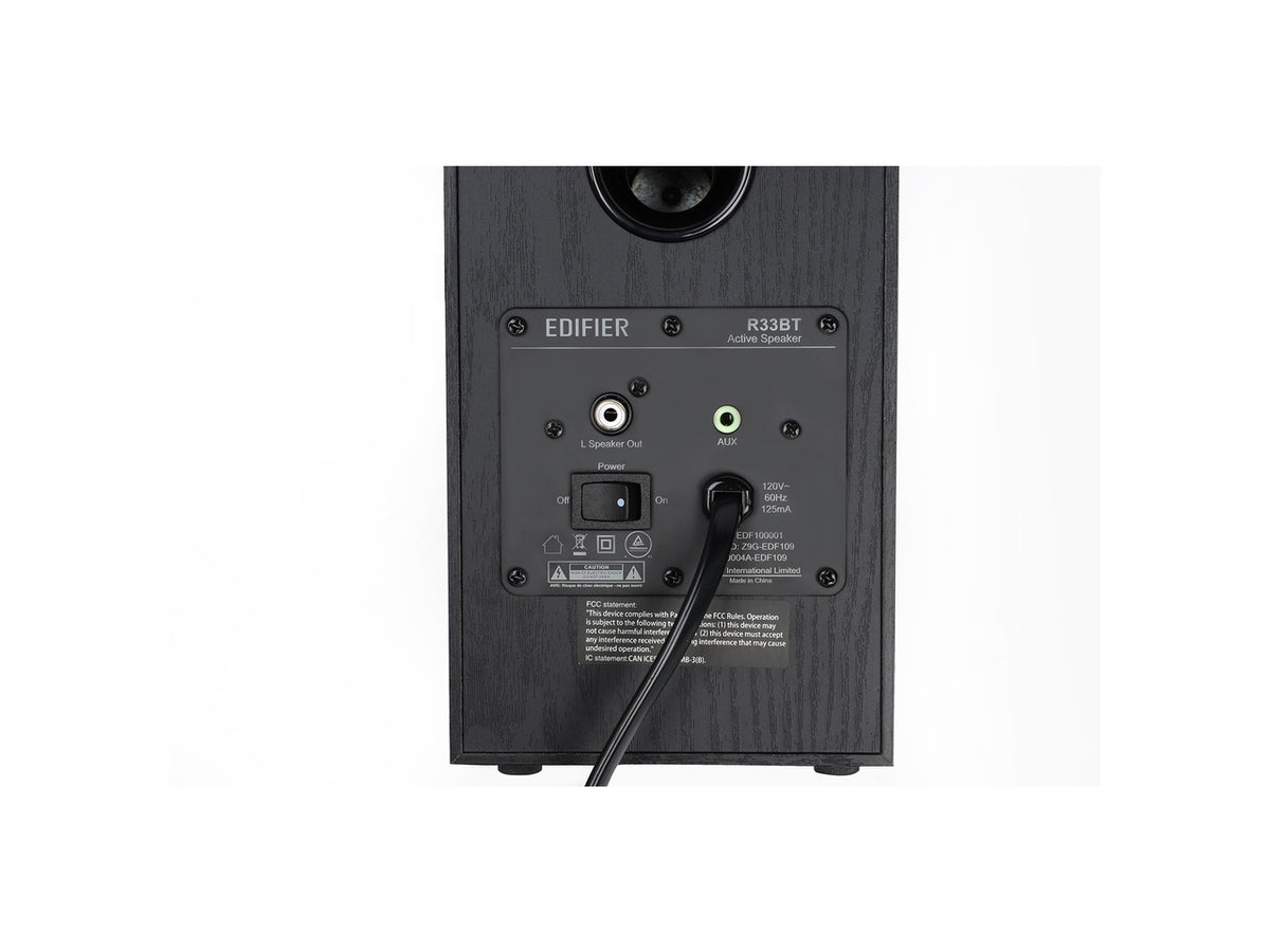 Edifier R33BT Active Bluetooth Bookshelf Speakers, Black - Pair