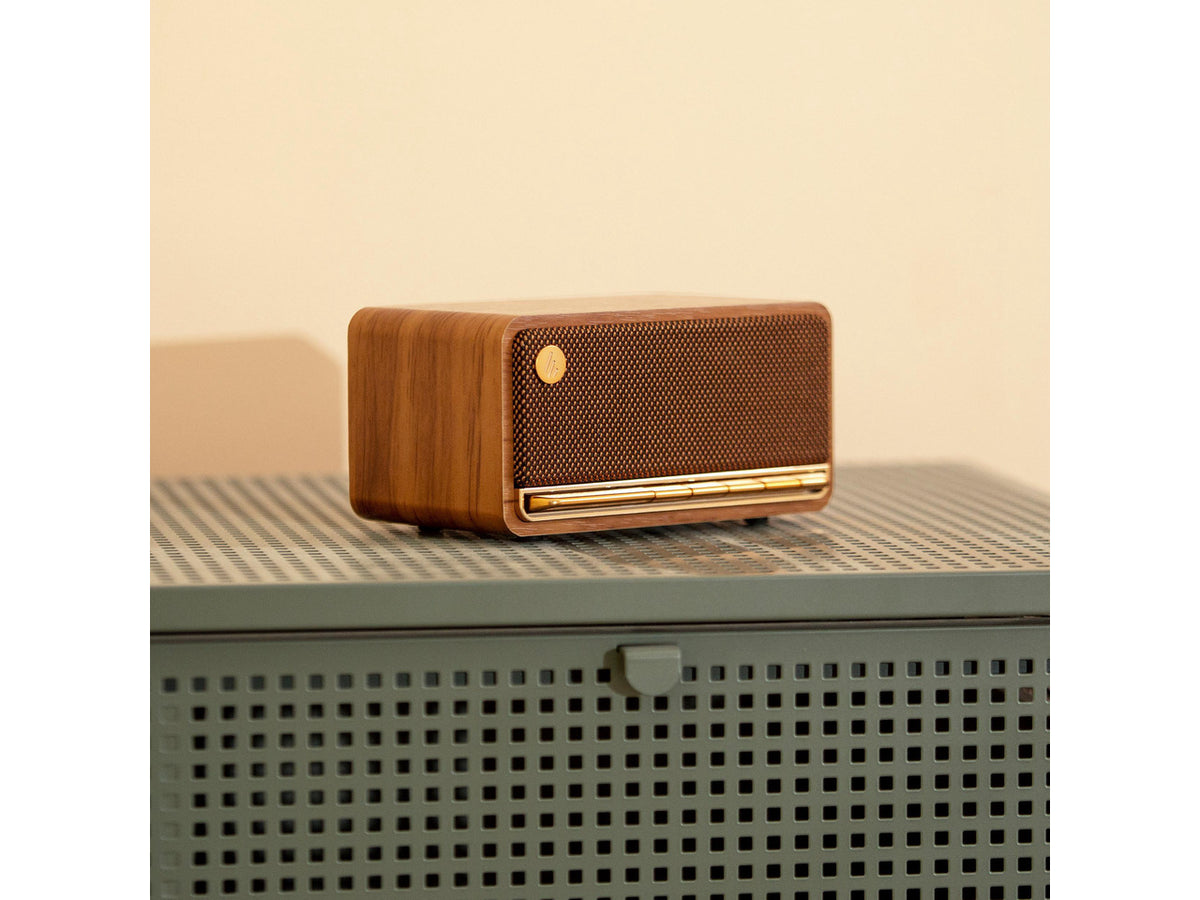 Edifier MP230 Portable Bluetooth Speaker, Wireless Speaker with Stereo Sound for Outdoor Travel, 10-Hour Playtime, Supports USB Soundcard/Micro SD, 20W RMS - Classic Wooden