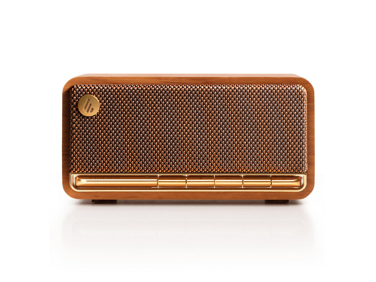Edifier MP230 Portable Bluetooth Speaker, Wireless Speaker with Stereo Sound for Outdoor Travel, 10-Hour Playtime, Supports USB Soundcard/Micro SD, 20W RMS - Classic Wooden