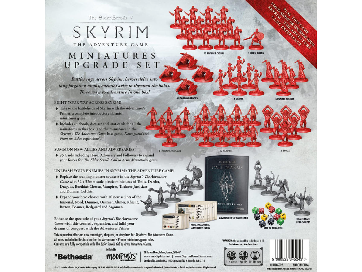 The Elder Scrolls V: Skyrim The Adventure Game Miniatures Upgrade Set | Tabletop Strategy Board Game for Adults | Ages 14+ | 1-4 Players | Avg. 60-120 Minutes | By Modiphius Entertainment