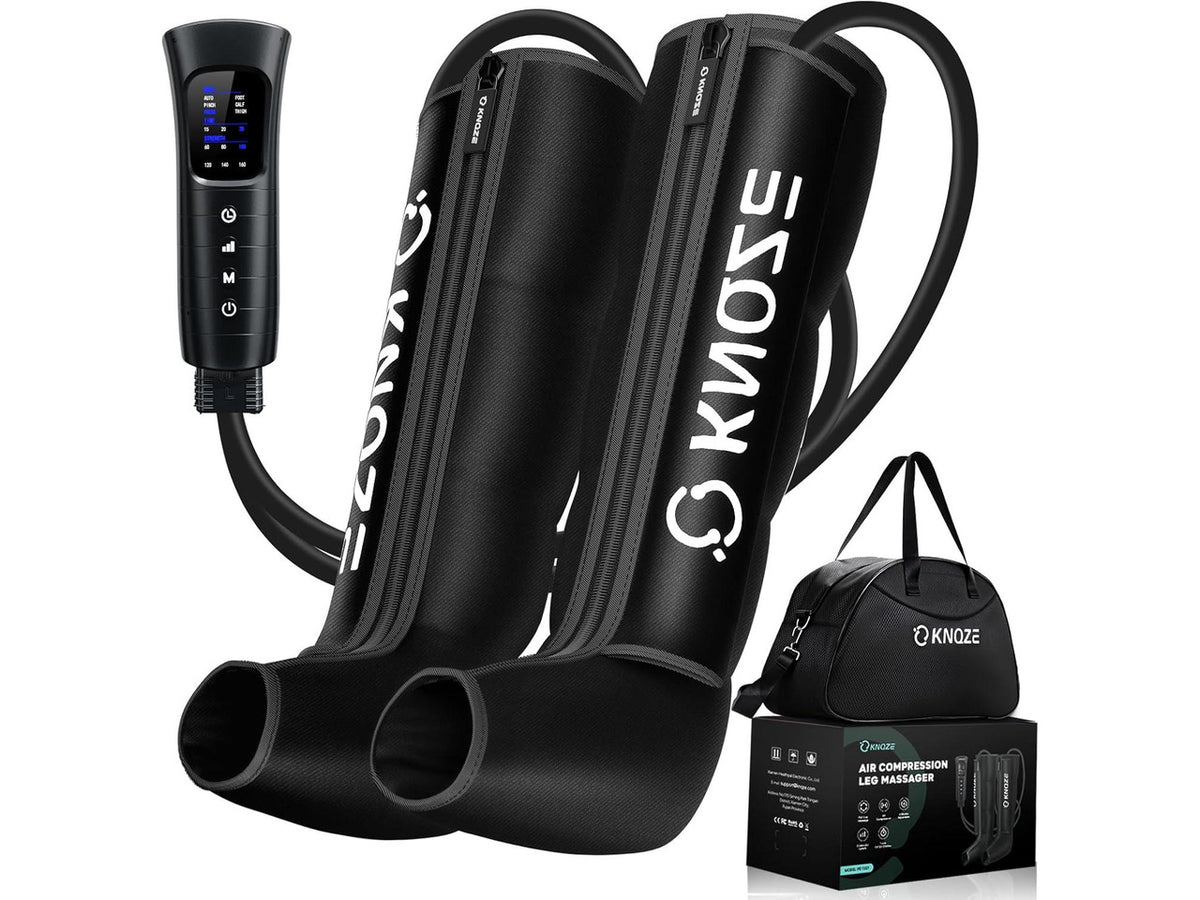 1 Pair Leg Compression Massager for Circulation and Pain Relief, Air Compression Recovery System for Fast Recovery of Leg, Foot, Calf and Thigh, Relieve Edema, Reduce Muscle Fatigue, Gift for Dad, Mom