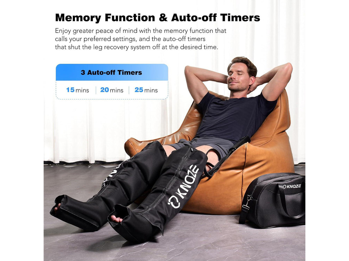 1 Pair Leg Compression Massager for Circulation and Pain Relief, Air Compression Recovery System for Fast Recovery of Leg, Foot, Calf and Thigh, Relieve Edema, Reduce Muscle Fatigue, Gift for Dad, Mom