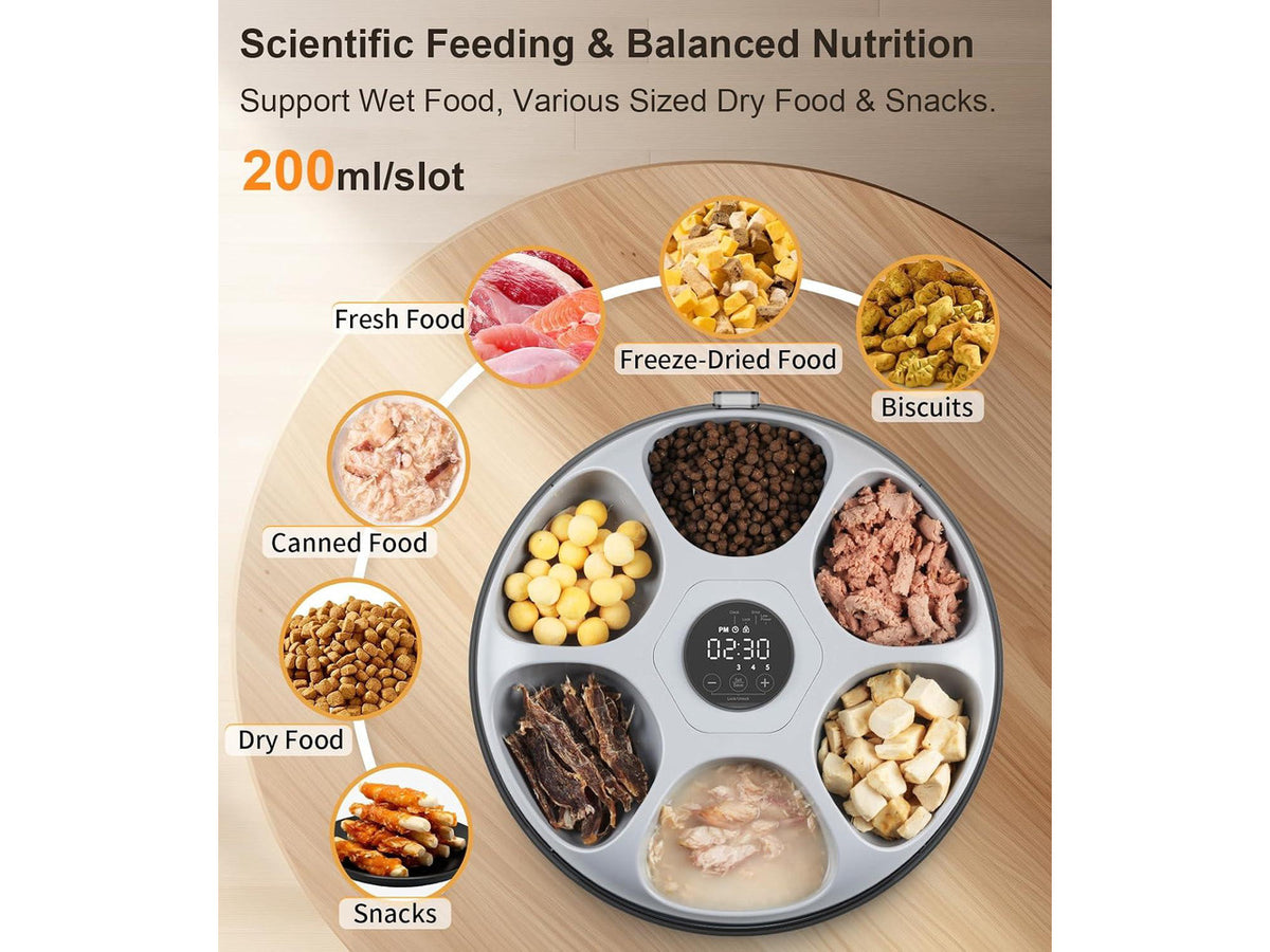 Automatic Cat Feeder Cordless - Automatic Cat Food Dispenser for Wet Moist Food with 4 Ice Packs Rechargeable Auto Feeder for Cats Small Dogs with Programmable Timer Low Battery Indicator