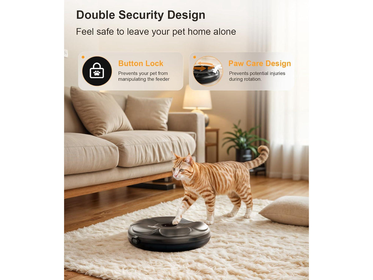 Automatic Cat Feeder Cordless - Automatic Cat Food Dispenser for Wet Moist Food with 4 Ice Packs Rechargeable Auto Feeder for Cats Small Dogs with Programmable Timer Low Battery Indicator
