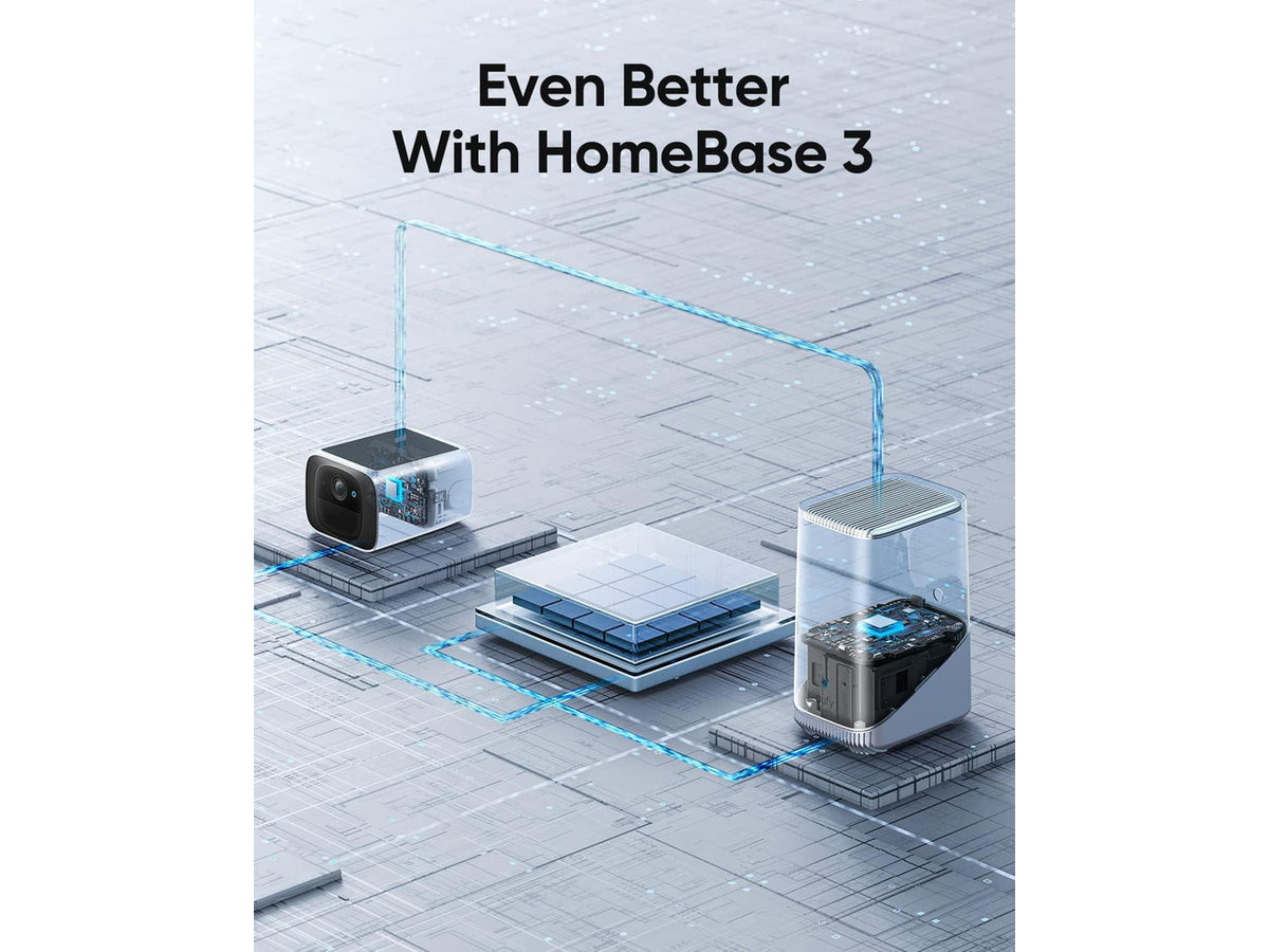 Refurbished eufy Security SoloCam S220, Solar Security Camera, Wireless Outdoor Camera, Continuous Power, 2K Resolution, Wireless, 2.4 GHz Wi-Fi, No Monthly Fee, HomeBase 3 Compatible (Renewed)