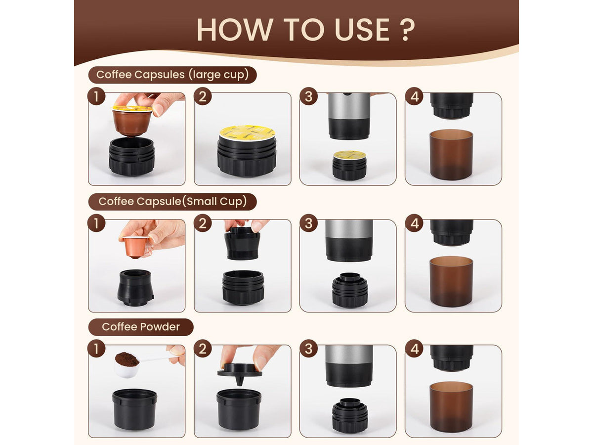 3 in 1 Portable Espresso Maker