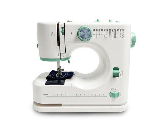 Sewing Machine for Beginners, 12 Built-In Stitches, 2-Speed Portable Mini Sewing Machine with 48Pcs Accessory Kit, Foot Pedal, Storage Drawer for Home DIY, Mending & Crafting