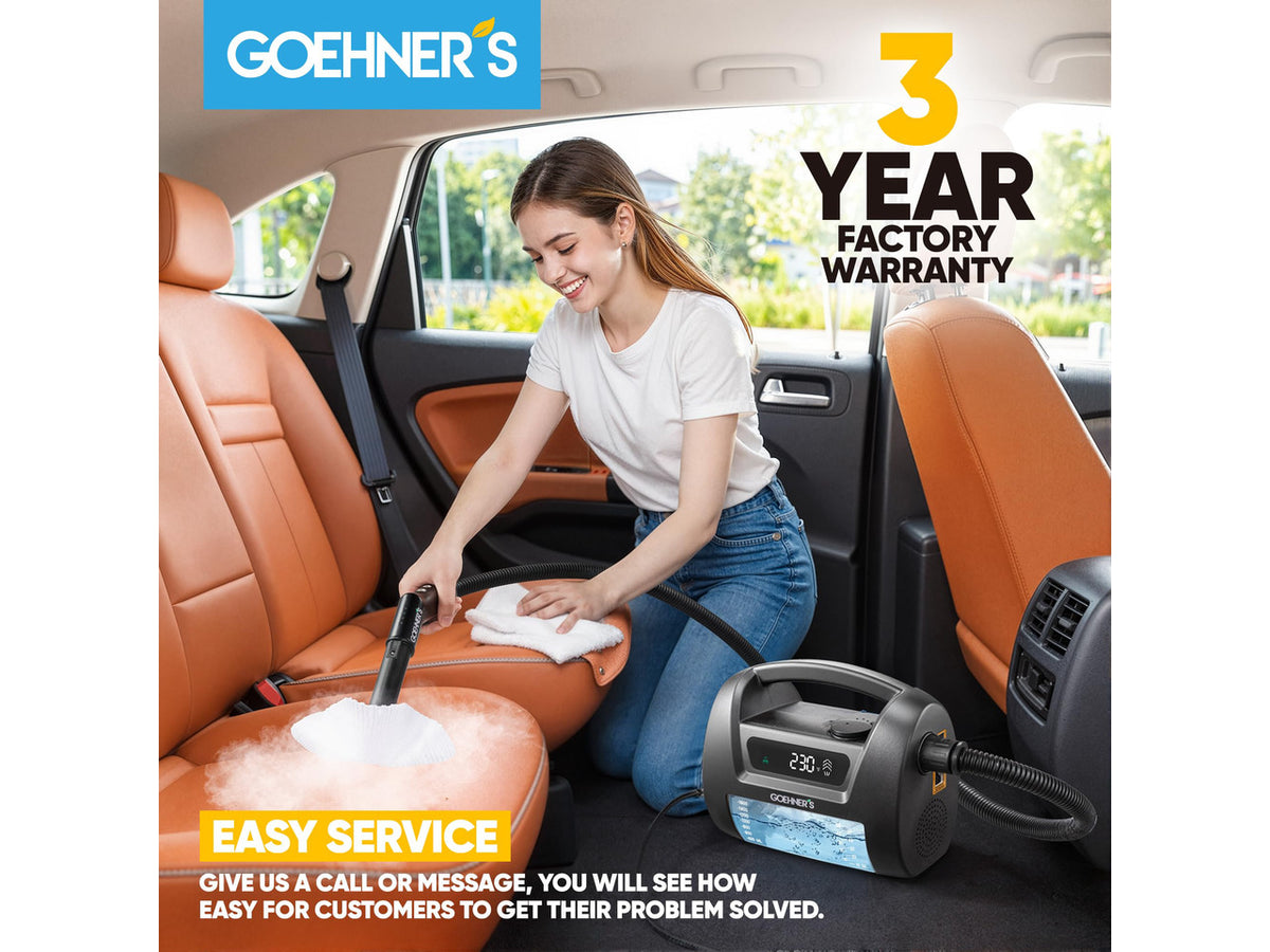 2026 Upgraded Handheld Steam Cleaner for Home, 30s Heats 230°F/3.5Bar High Pressure Hand held Steam Cleaner for Car Detailing with 13ft Cord, Steamer for Cleaning Grout