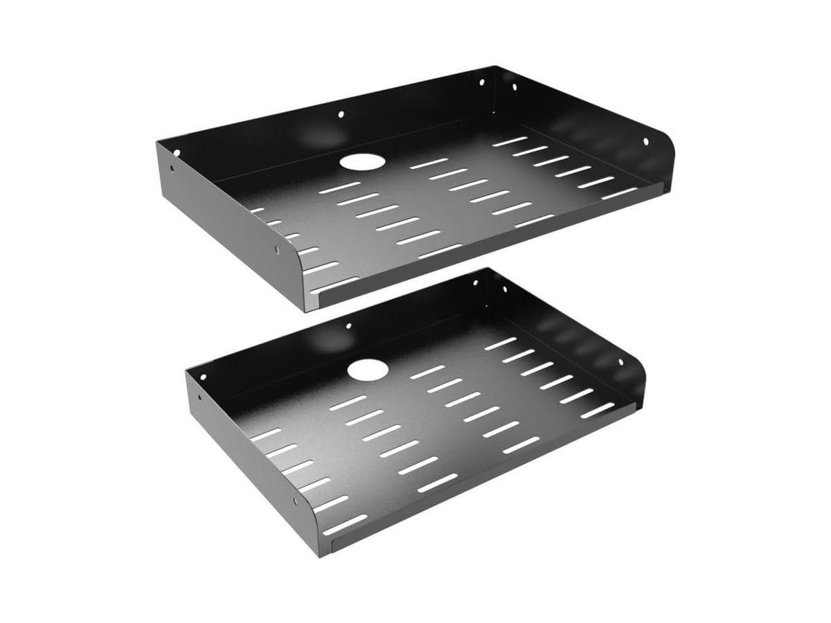 2 Pcs of Metal Floating Shelf Modern Wall Mounted Storage Rack 12"*8" Deep Display Shelf in Living Room, Bedroom,Bathroom, Kitchen,Garage or Office (12 inches 2 Pcs)