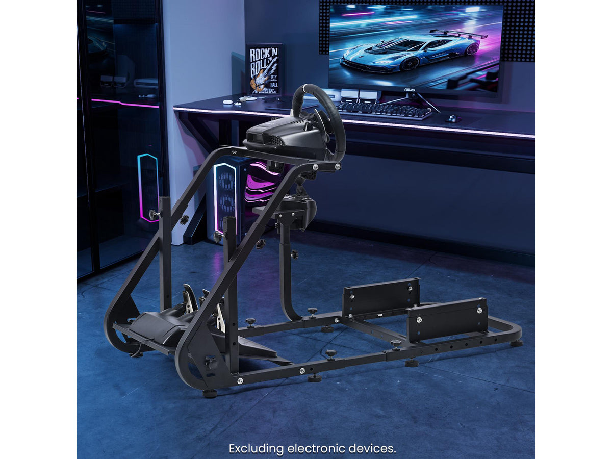 Minneer Gaming Simulator Cockpit Frame Fits All Logitech G923 G29 G920 Thrustmaster Wheels Racing Wheel Stand Compatible with Xbox One, PS4, PC, Not Included Steering Wheel, Pedal, handbrake and seat