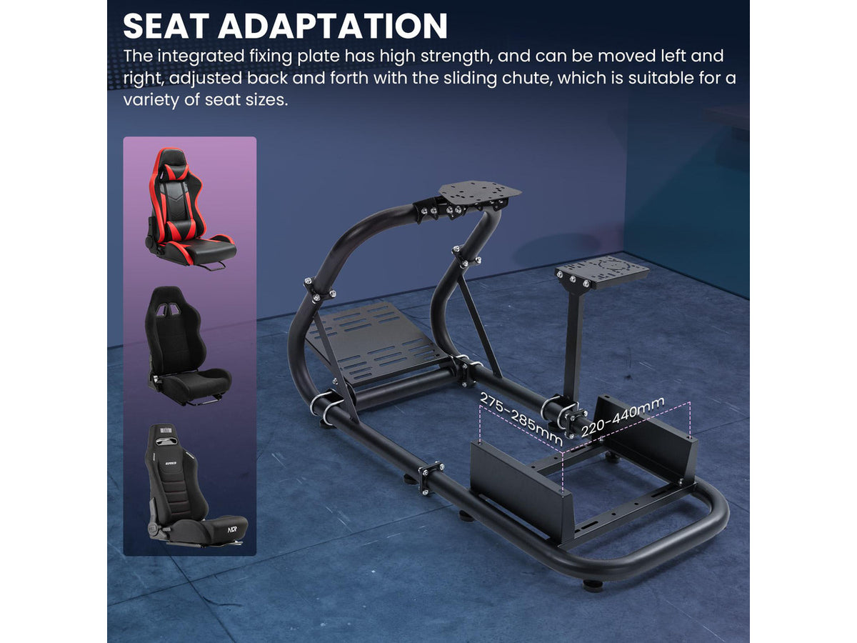 Minneer Racing Wheel Stand Simulator Cockpit Height Adjustable Gaming Steering Frame Compatible for T500,T30,T300RS,FANTEC,T3PA/TGT,logitech G25,G29,G92,G923 Wheel&Pedals Not Included