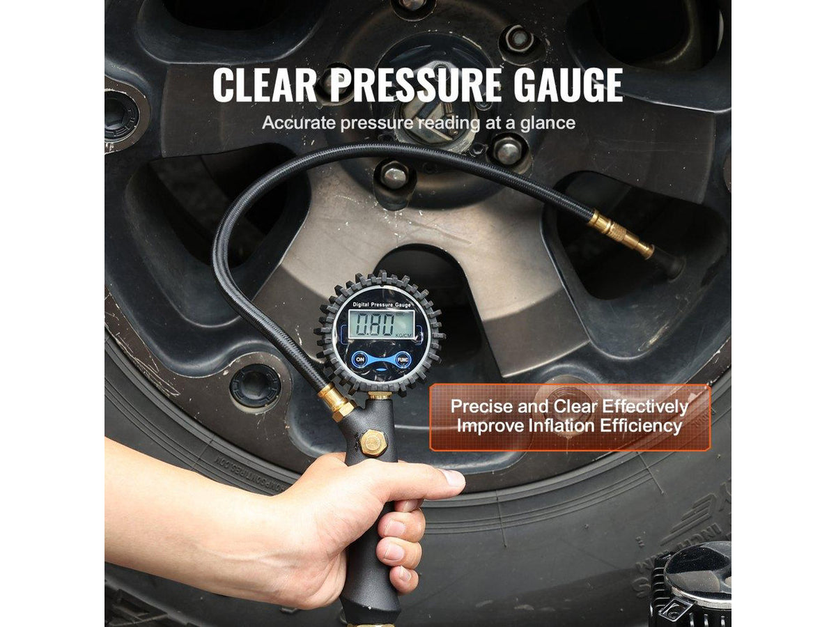 12V Heavy Duty Air Compressor - with Digital Pressure Gauge Tire Inflator Kit, 7.06 CFM Portable Tire Inflator, 150PSI Offroad Air Pump with Adapters for Trucks Car SUV 4 x 4 Vehicle RV