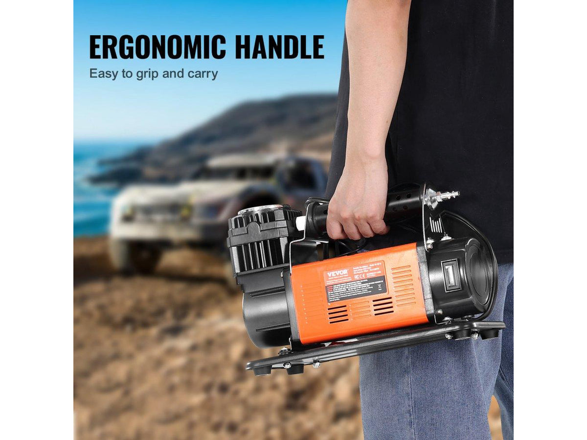 12V Heavy Duty Air Compressor - with Digital Pressure Gauge Tire Inflator Kit, 7.06 CFM Portable Tire Inflator, 150PSI Offroad Air Pump with Adapters for Trucks Car SUV 4 x 4 Vehicle RV