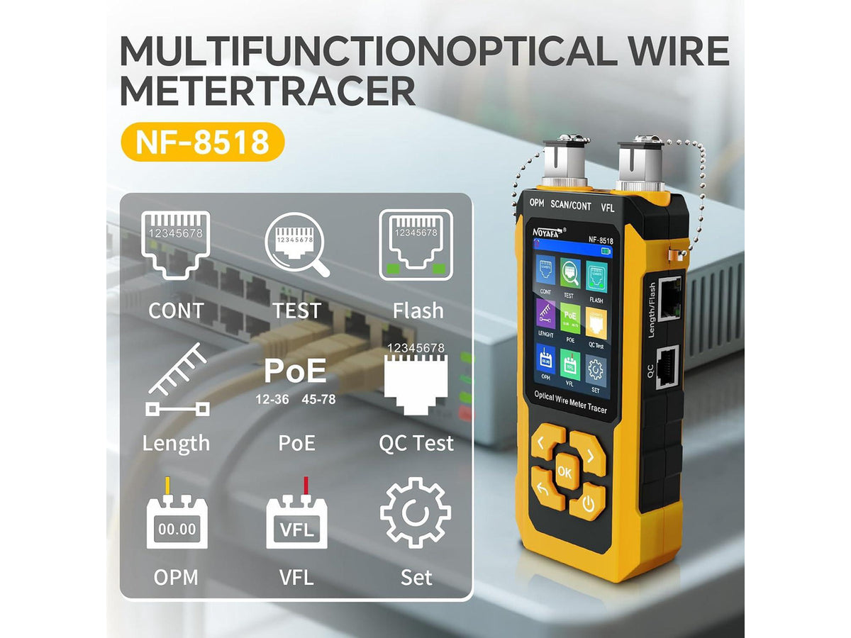 NOYAFA NF-8518 Network Cable Tester, Optical Power Meter & VFL