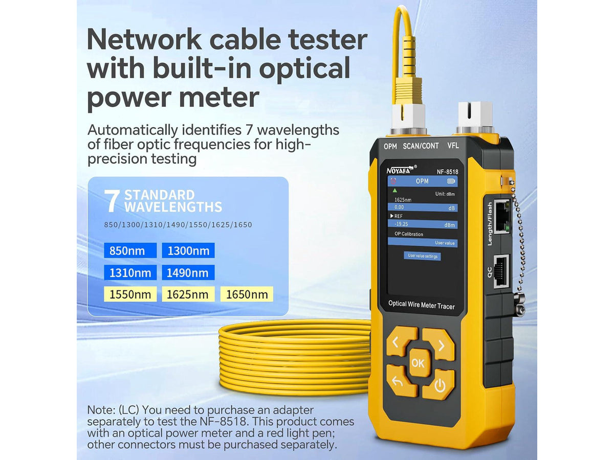 NOYAFA NF-8518 Network Cable Tester, Optical Power Meter & VFL